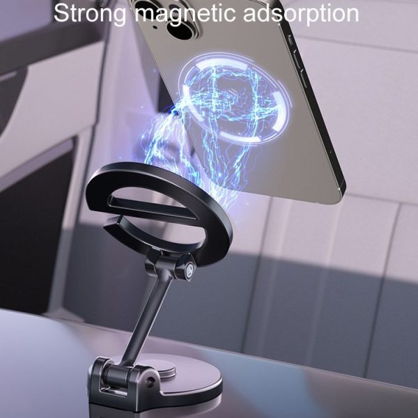 D38 Letter E Magnetic Folding Car Phone Holder Rotatable Dashboard Stick-On Navigation Stand - Image 7