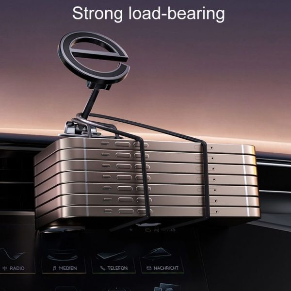 D38 Letter E Magnetic Folding Car Phone Holder Rotatable Dashboard Stick-On Navigation Stand - Image 8