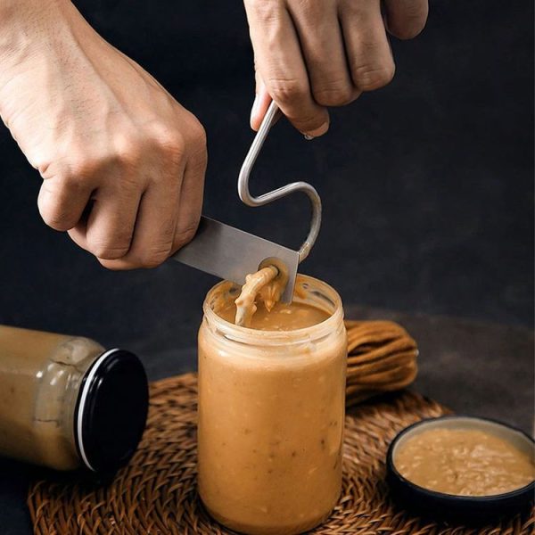 Stainless Steel Peanut Butter Stirrer Food Grade Material Kitchen Butter Jam Stirring Tool (Updated Model) - Image 3