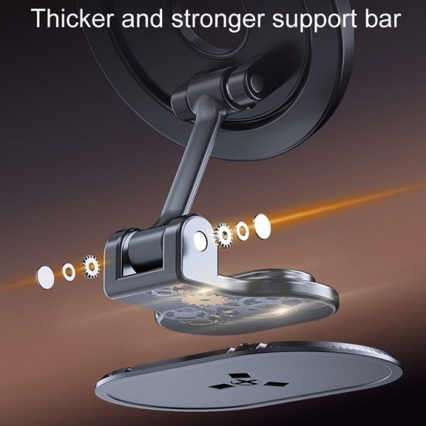 D50-1 Magnetic Folding Car Phone Holder Rotatable Dashboard Stick-On Navigation Stand - Image 5