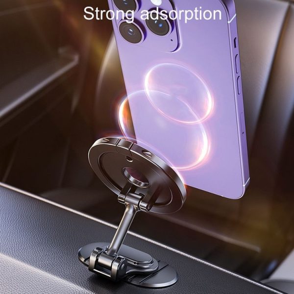 D50-1 Magnetic Folding Car Phone Holder Rotatable Dashboard Stick-On Navigation Stand - Image 8