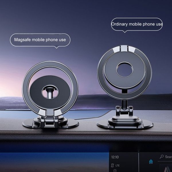 D50-1 Magnetic Folding Car Phone Holder Rotatable Dashboard Stick-On Navigation Stand - Image 9