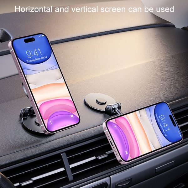 D50 Magnetic Folding Car Phone Holder Rotatable Dashboard Stick-On Navigation Stand - Image 11