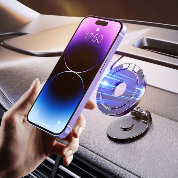 D50 Magnetic Folding Car Phone Holder Rotatable Dashboard Stick-On Navigation Stand - Image 12