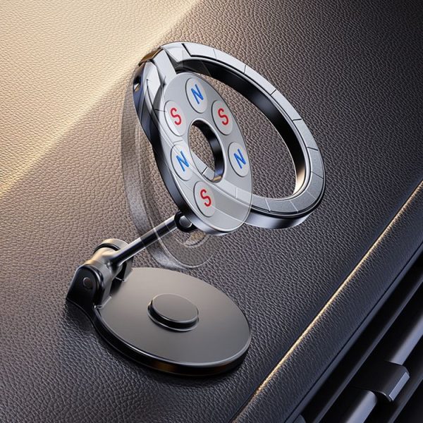 D50 Magnetic Folding Car Phone Holder Rotatable Dashboard Stick-On Navigation Stand - Image 2