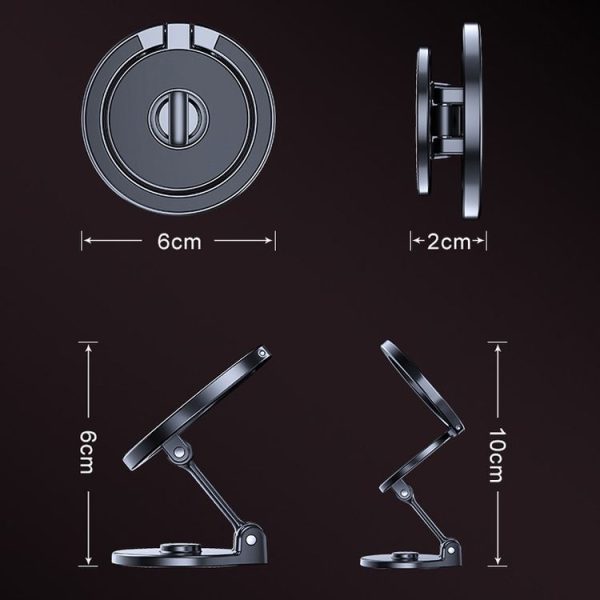D50 Magnetic Folding Car Phone Holder Rotatable Dashboard Stick-On Navigation Stand - Image 3