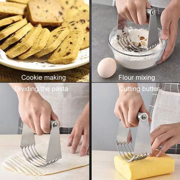 Stainless Steel Cutter 5-Layer Curved Dough Mixer Kitchen Baking Flour Cutter Gadgets (91g) - Image 10