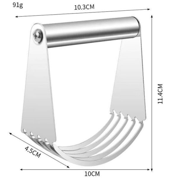 Stainless Steel Cutter 5-Layer Curved Dough Mixer Kitchen Baking Flour Cutter Gadgets (91g) - Image 3