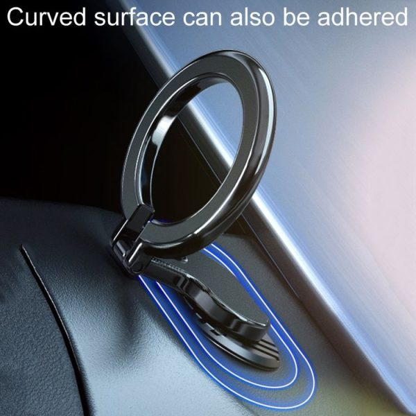 D21 Magnetic Folding Car Phone Holder Rotatable Steering Wheel Stick-On Navigation Stand - Image 5