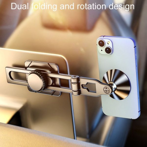 D31 Foldable Suspension Car Phone Holder Magnetic Slide Type Metal Navigation Stand - Image 10
