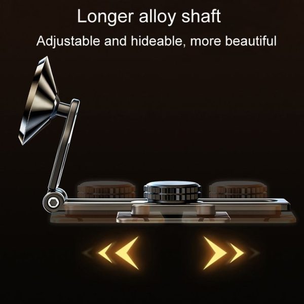 D31 Foldable Suspension Car Phone Holder Magnetic Slide Type Metal Navigation Stand - Image 6
