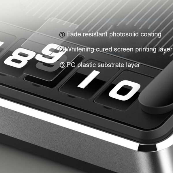 Car Temporary Parking License Plate Solar Rechargeable Luminous Parking Card (Black) - Image 6