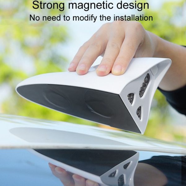 Solar Remote Control Signal Radio Shark Fin Antenna Anti-Tailgating Roof Warning Light (Red) - Image 6