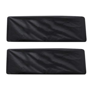 1pair Dustproof Waterproof Thickened Oxford Cloth License Plate Cover (Black)