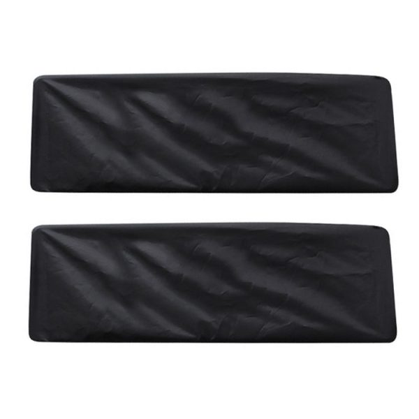 1pair Dustproof Waterproof Thickened Oxford Cloth License Plate Cover (Black)