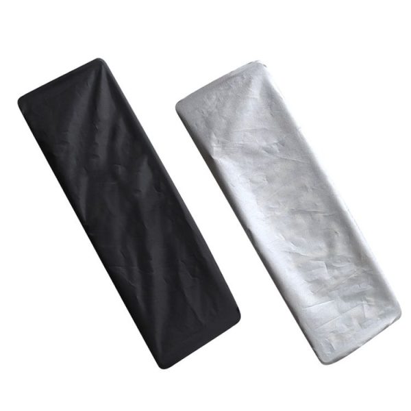1pair Dustproof Waterproof Thickened Oxford Cloth License Plate Cover (Black) - Image 2