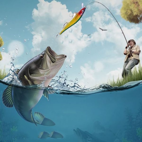6colors / Set HENGJIA MI169 Submerged Minnow Dummy Bait Lua Hard Fishing Lures, Size: 12cm 13.6g - Image 5