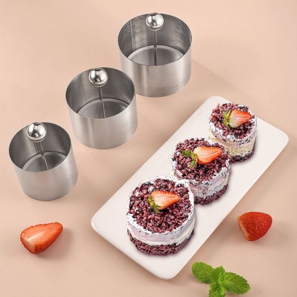 Small Stainless Steel Tiramisu Mold Mousse Cake Disk Mold - Image 2