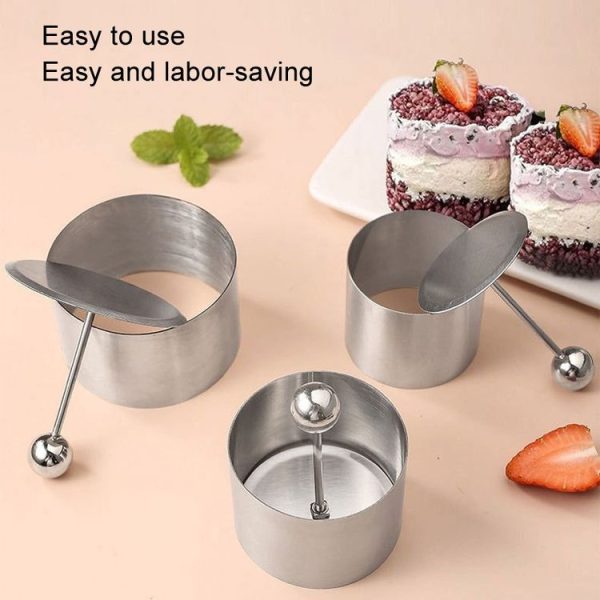 Small Stainless Steel Tiramisu Mold Mousse Cake Disk Mold - Image 7