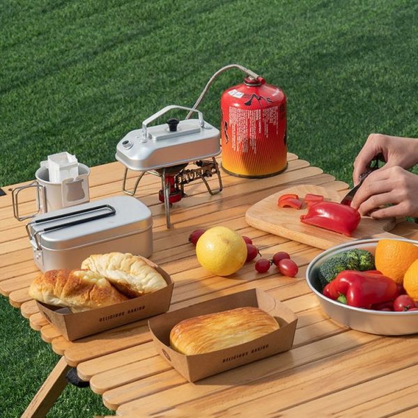 Aluminum Lightweight Kettle Outdoor Hiking Camping Boiling Water Pot with Handle, Spec: True Color - Image 10