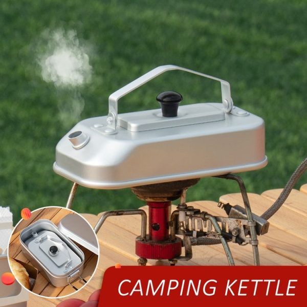 Aluminum Lightweight Kettle Outdoor Hiking Camping Boiling Water Pot with Handle, Spec: True Color - Image 2