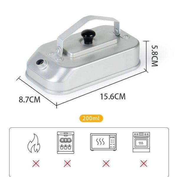 Aluminum Lightweight Kettle Outdoor Hiking Camping Boiling Water Pot with Handle, Spec: True Color - Image 8