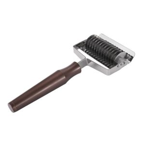 304 Stainless Steel Pusher Multifunctional Noodle Sword Thickening Kitchen Noodle Cutter, Style: Aluminum Handle 5mm
