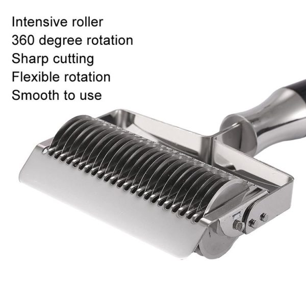 304 Stainless Steel Pusher Multifunctional Noodle Sword Thickening Kitchen Noodle Cutter, Style: Aluminum Handle 5mm - Image 5