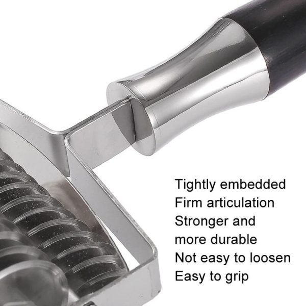 304 Stainless Steel Pusher Multifunctional Noodle Sword Thickening Kitchen Noodle Cutter, Style: Aluminum Handle 5mm - Image 6