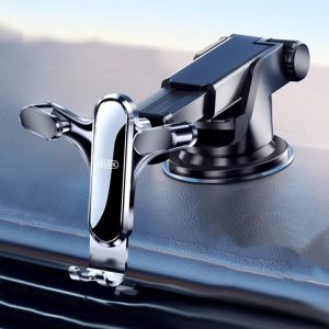 BUDK Triangle Gravity Sensor Car Phone Bracket Car Air Vent Navigation Holder, Model: Suction Cup Base Model