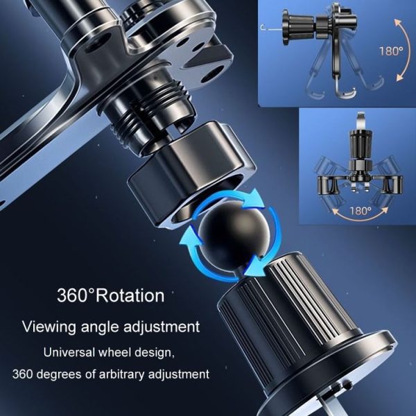 BUDK Triangle Gravity Sensor Car Phone Bracket Car Air Vent Navigation Holder, Model: Suction Cup Base Model - Image 11