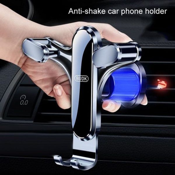 BUDK Triangle Gravity Sensor Car Phone Bracket Car Air Vent Navigation Holder, Model: Suction Cup Base Model - Image 12