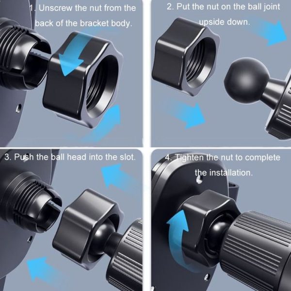 BUDK Triangle Gravity Sensor Car Phone Bracket Car Air Vent Navigation Holder, Model: Suction Cup Base Model - Image 13