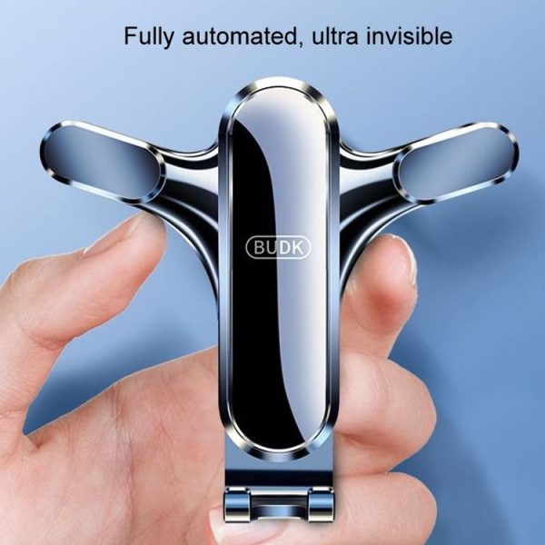 BUDK Triangle Gravity Sensor Car Phone Bracket Car Air Vent Navigation Holder, Model: Suction Cup Base Model - Image 3