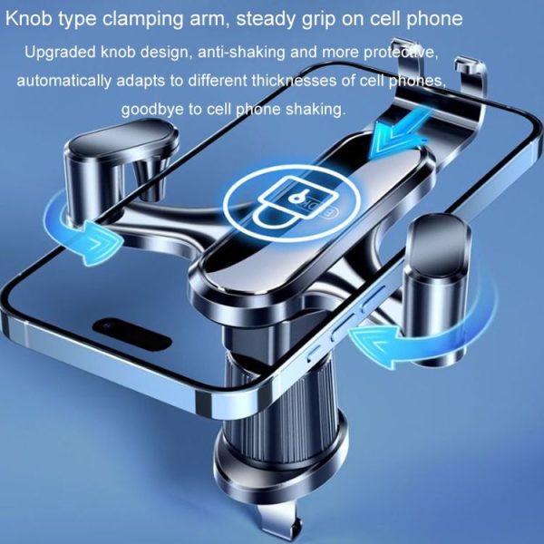 BUDK Triangle Gravity Sensor Car Phone Bracket Car Air Vent Navigation Holder, Model: Suction Cup Base Model - Image 4