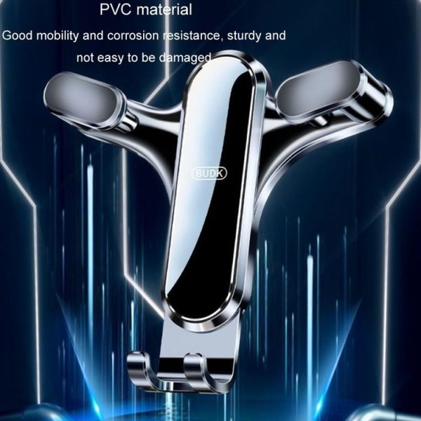 BUDK Triangle Gravity Sensor Car Phone Bracket Car Air Vent Navigation Holder, Model: Suction Cup Base Model - Image 7
