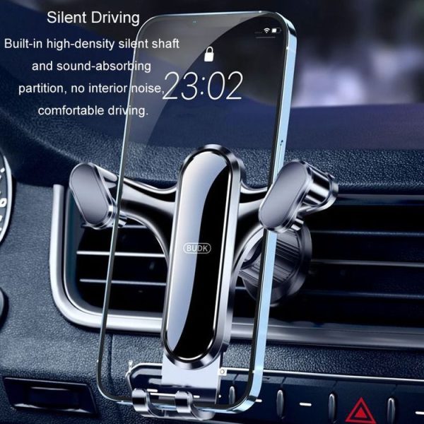 BUDK Triangle Gravity Sensor Car Phone Bracket Car Air Vent Navigation Holder, Model: Suction Cup Base Model - Image 9