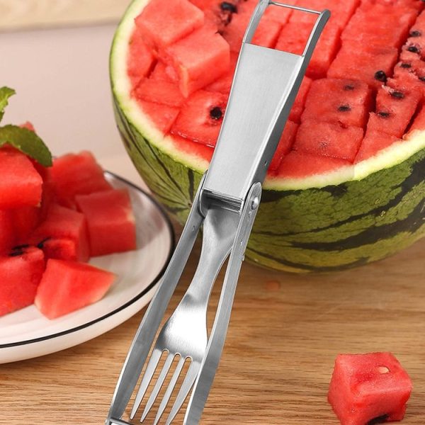 304 Stainless Steel Watermelon Cutter Household Fruit Divider, Style: Rotary Model - Image 3