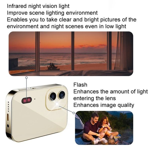 D6 CCD HD Digital Camera Movie Music Smart Camera Touch Screen Student Card Video Recorder, Excluding Memory (Black) - Image 7