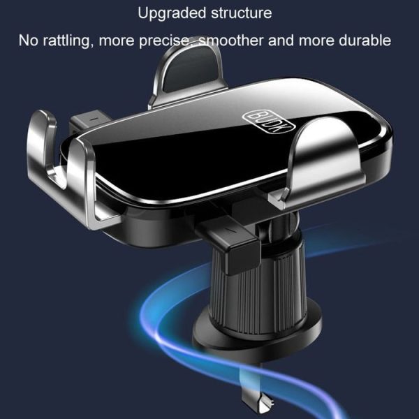 BUDK Anti-shake Car Phone Bracket Car Navigation Air Vent Fixed Gravity Support Stand (Black) - Image 10