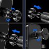 BUDK Anti-shake Car Phone Bracket Car Navigation Air Vent Fixed Gravity Support Stand (Black) - Image 13