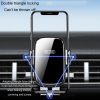 BUDK Anti-shake Car Phone Bracket Car Navigation Air Vent Fixed Gravity Support Stand (Black) - Image 4