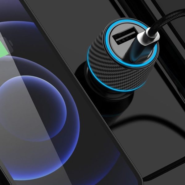 QIAKEY Dual Fast Charging Charger One To Two Cigarette Lighter, Size: TH218 36W (Black) - Image 9
