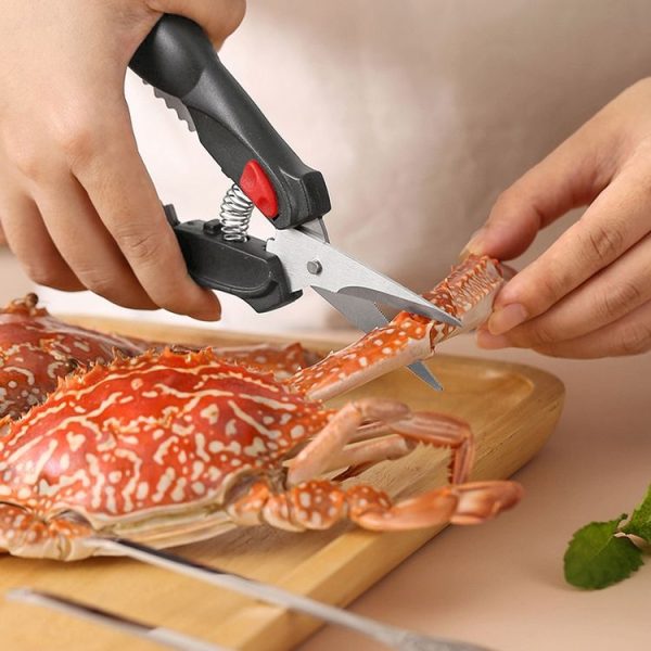 Thickened Stainless Steel Crab Eating Tools Home Crab Eating Artifact, Style: Scissors - Image 2