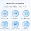 5 In 1 Air Quality Monitor TVOC HCHO CO2 Detector Temperature Humidity Tester (Black) - Image 3