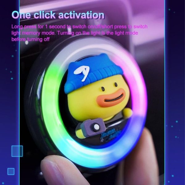 ICARER FAMILY XX-28 Car Aromatherapy Colorful Rhythm Lights Air Vent Aromatherapy Decoration (Black) - Image 10