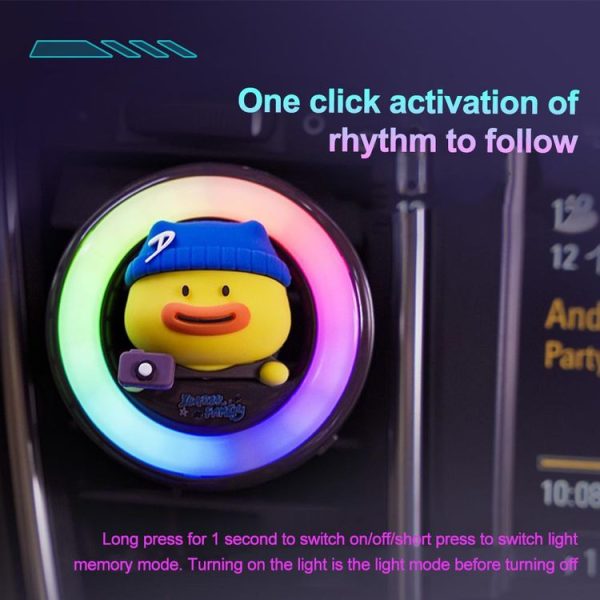 ICARER FAMILY XX-28 Car Aromatherapy Colorful Rhythm Lights Air Vent Aromatherapy Decoration (Black) - Image 9