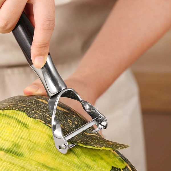 304 Stainless Steel Paring Knife Multifunctional Peeler Fruit and Vegetable Scraper (Shredding Serrated) - Image 10
