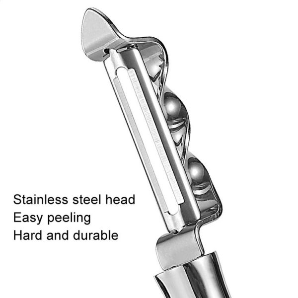 304 Stainless Steel Paring Knife Multifunctional Peeler Fruit and Vegetable Scraper (Shredding Serrated) - Image 6