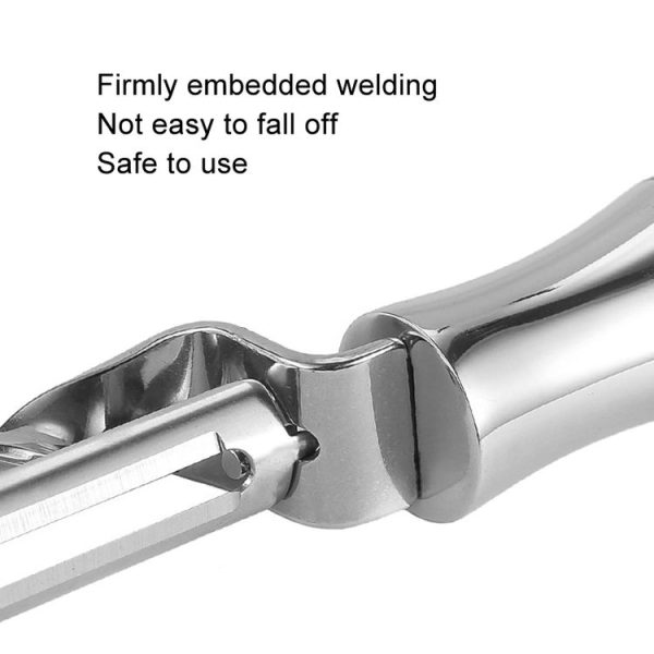 304 Stainless Steel Paring Knife Multifunctional Peeler Fruit and Vegetable Scraper (Shredding Serrated) - Image 7